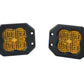 Diode Dynamics SAE Fog / None Stage Series 3" SAE Yellow Sport Flush Mount LED Pod (Pair)
