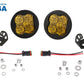 Diode Dynamics SAE Fog / None Stage Series 3" SAE Yellow Sport Round LED Pod (Pair)