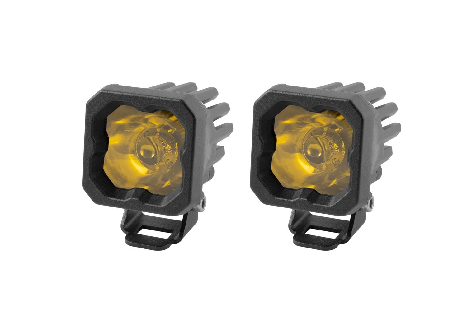 Diode Dynamics Spot / Amber Stage Series C1 Yellow Sport Standard LED Pod (Pair)