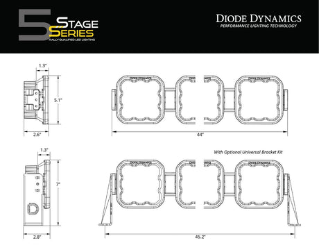 Diode Dynamics SS5 CrossLink 7-Pod LED Light Bar (One)
