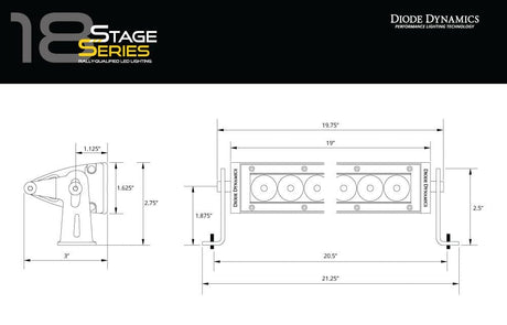 Diode Dynamics Stage Series 18" Amber Light Bar