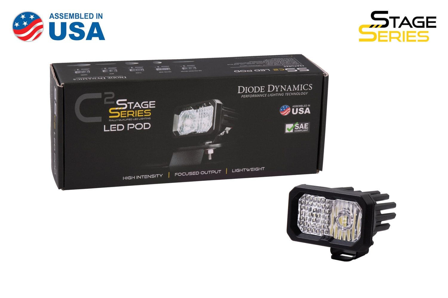 Diode Dynamics Stage Series 2" SAE/DOT White Sport Standard LED Pod (One)