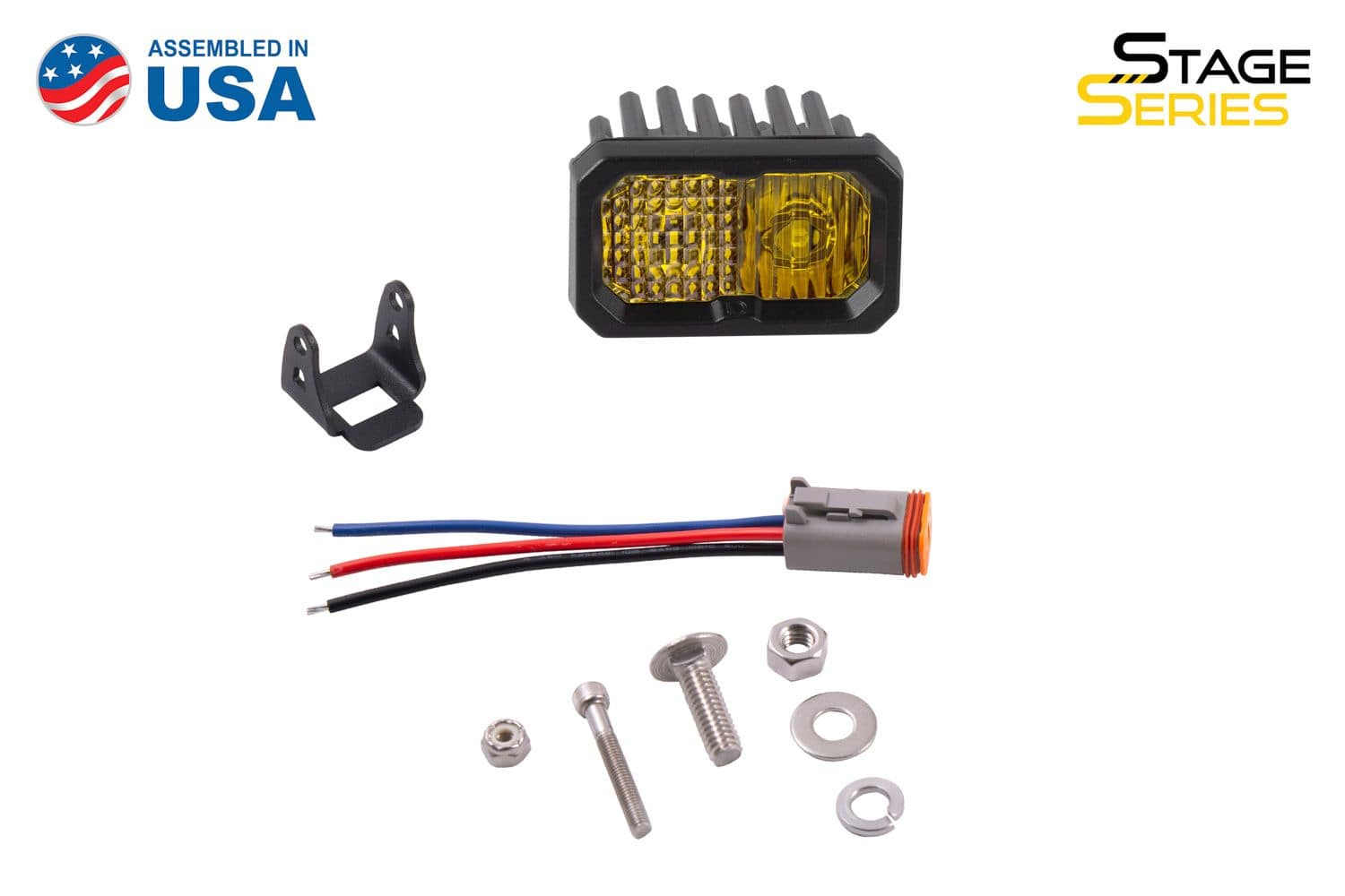 Diode Dynamics Stage Series 2" SAE Yellow Pro Standard LED Pod (One)