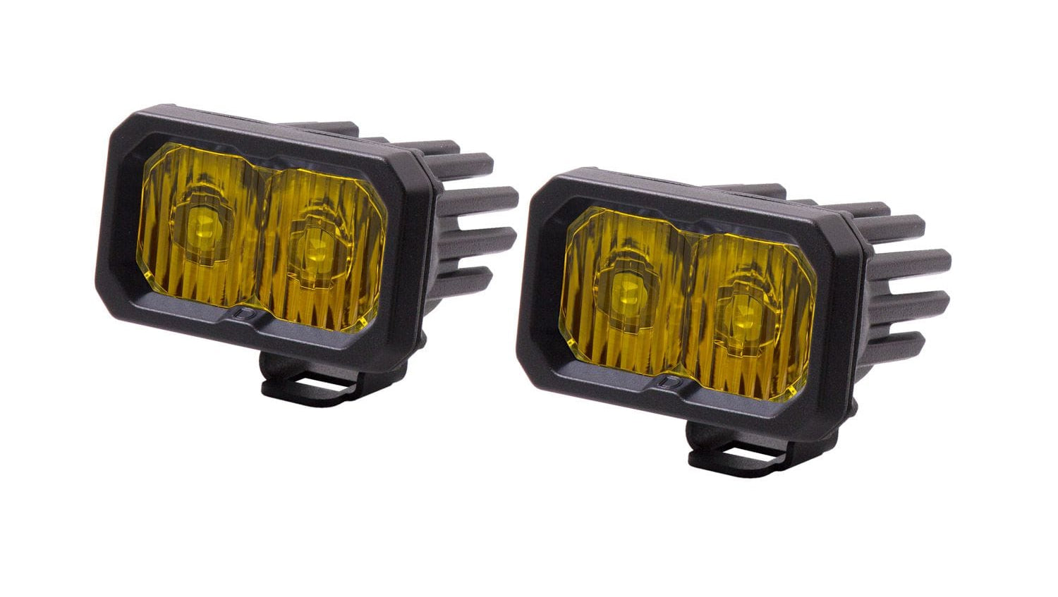 Diode Dynamics Stage Series 2" SAE Yellow Pro Standard LED Pod (Pair)