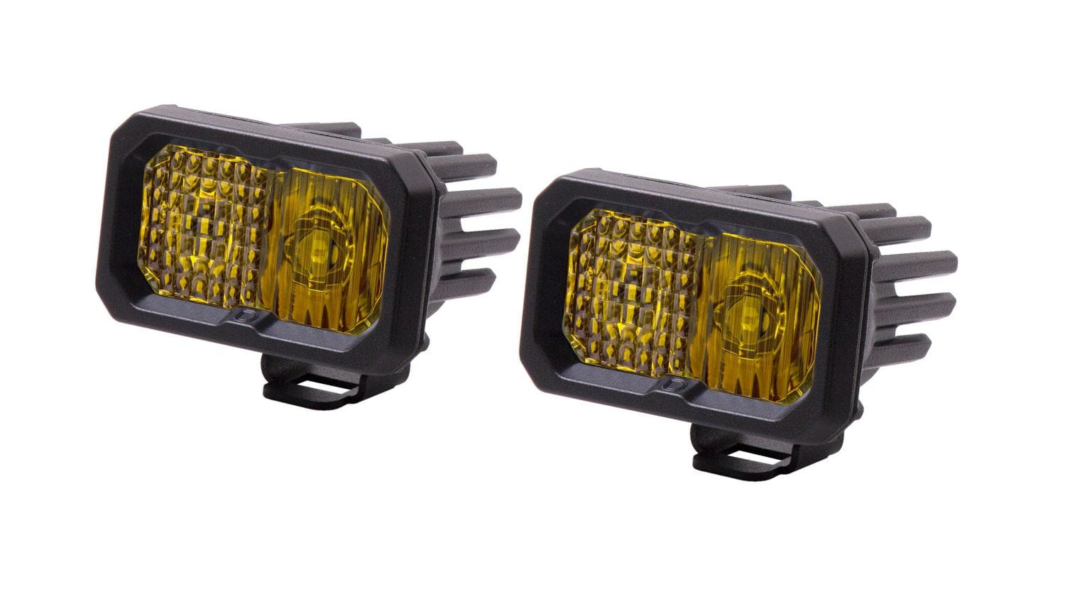 Diode Dynamics Stage Series 2" SAE Yellow Pro Standard LED Pod (Pair)