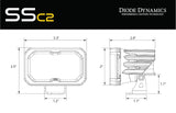 Diode Dynamics Stage Series 2" SAE Yellow Pro Standard LED Pod (Pair)