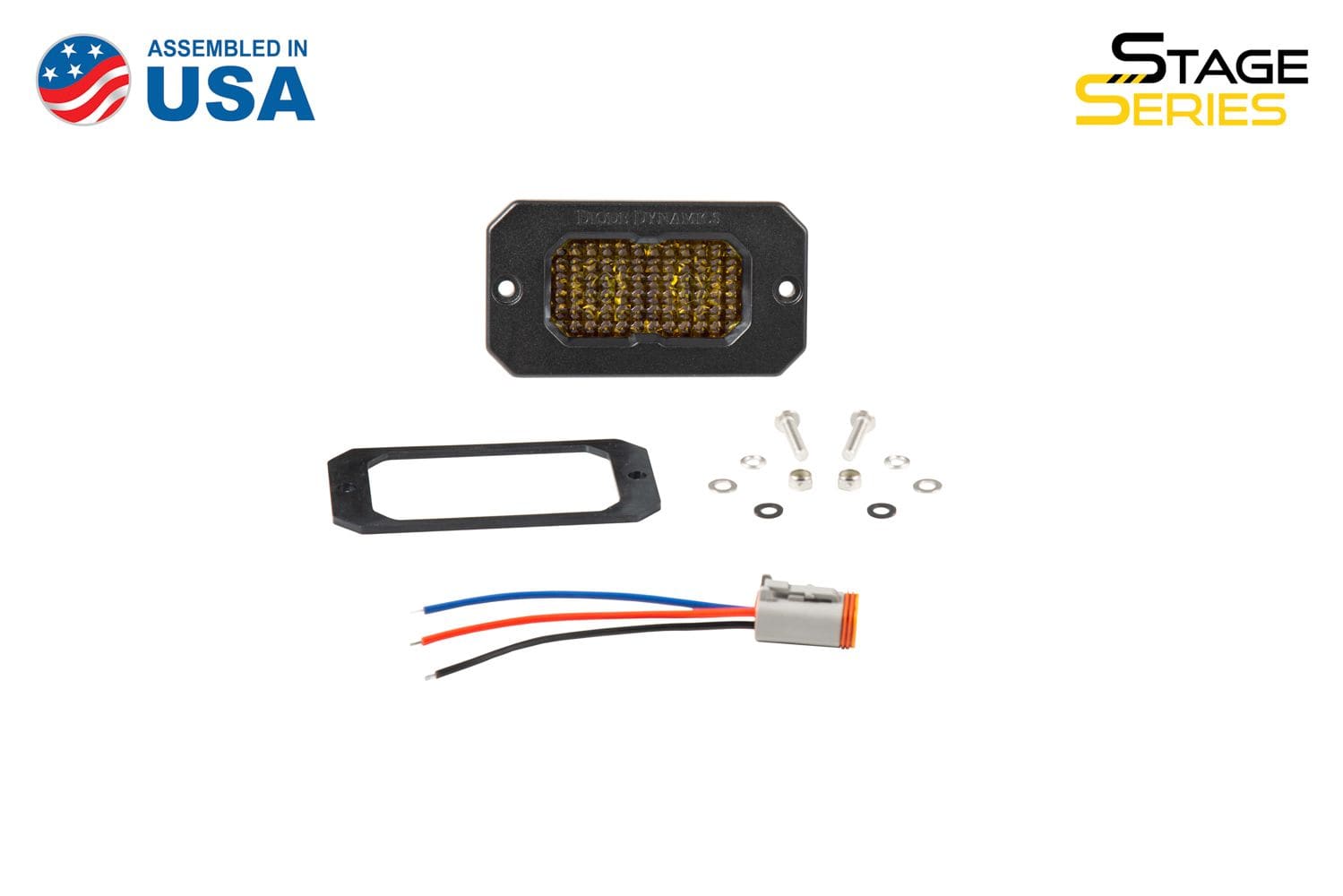 Diode Dynamics Stage Series 2" SAE Yellow Sport Flush Mount LED Pod (One)