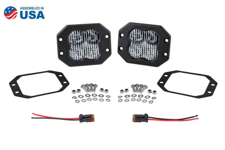 Diode Dynamics Stage Series 3" SAE/DOT White Sport Flush Mount LED Pod (Pair)