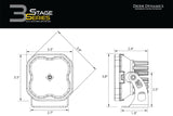 Diode Dynamics Stage Series 3" SAE/DOT White Sport LED Pod (Pair)