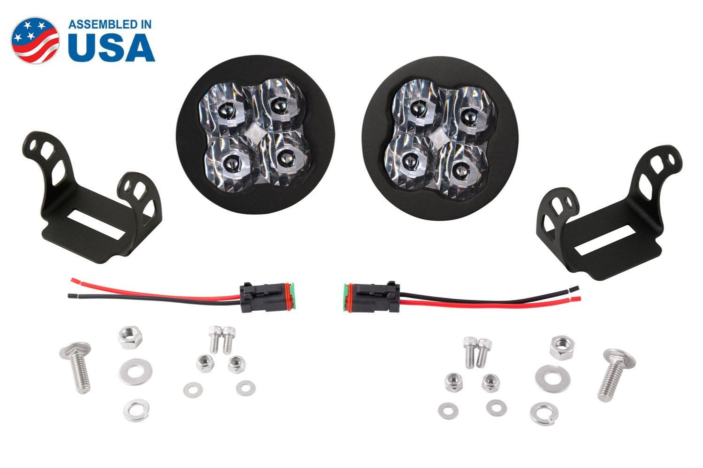 Diode Dynamics Stage Series 3" SAE/DOT White Sport Round LED Pod (Pair)