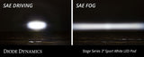 Diode Dynamics Stage Series 3" SAE/DOT White Sport Round LED Pod (Pair)