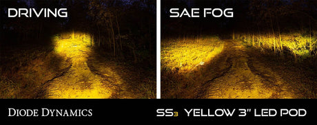 Diode Dynamics Stage Series 3" SAE Yellow Sport LED Pod (Pair)