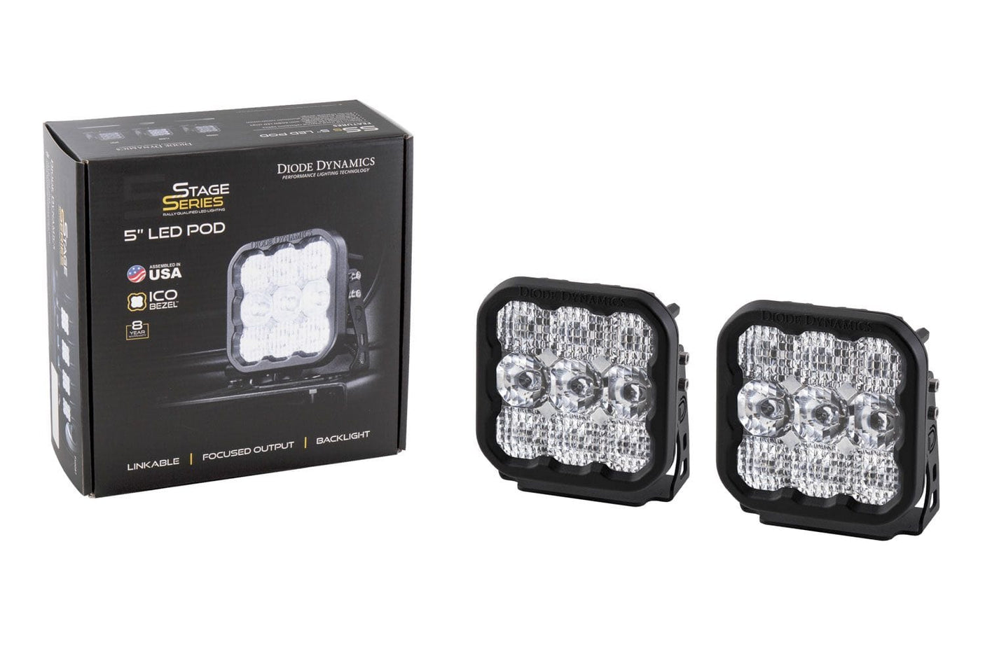 Diode Dynamics Stage Series 5" White Pro LED Pod (Pair)