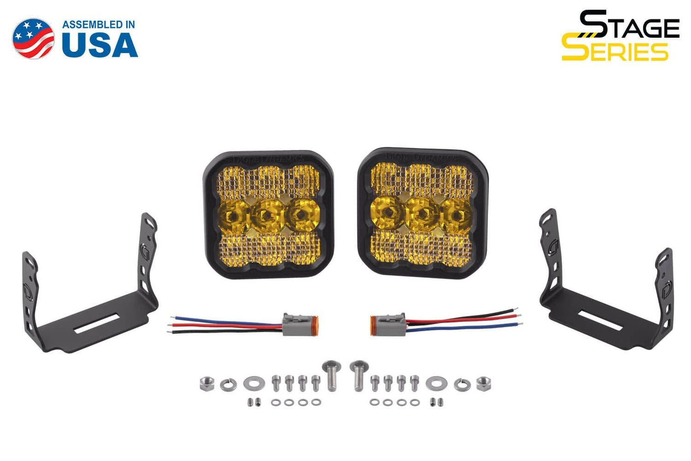 Diode Dynamics Stage Series 5" Yellow Pro LED Pod (Pair)