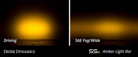 Diode Dynamics Stage Series 6" SAE Amber Light Bar (Pair)