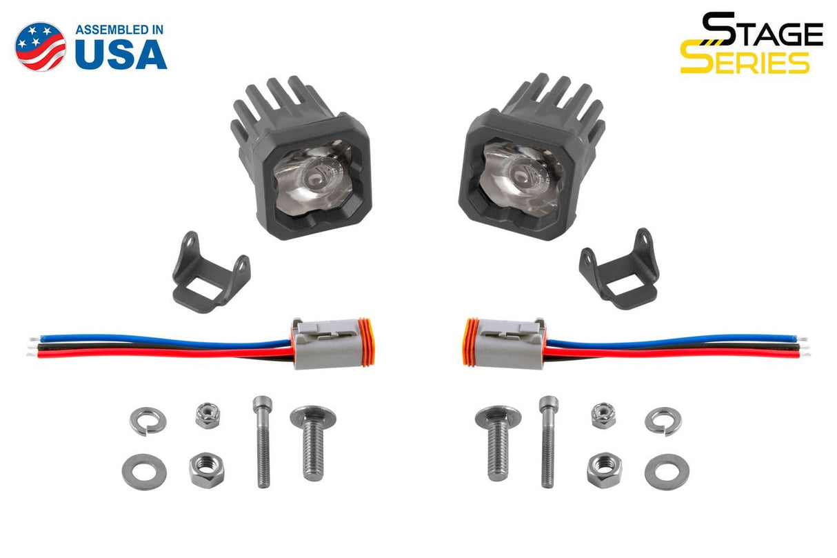 Diode Dynamics Stage Series C1 White Pro Standard LED Pod (Pair)