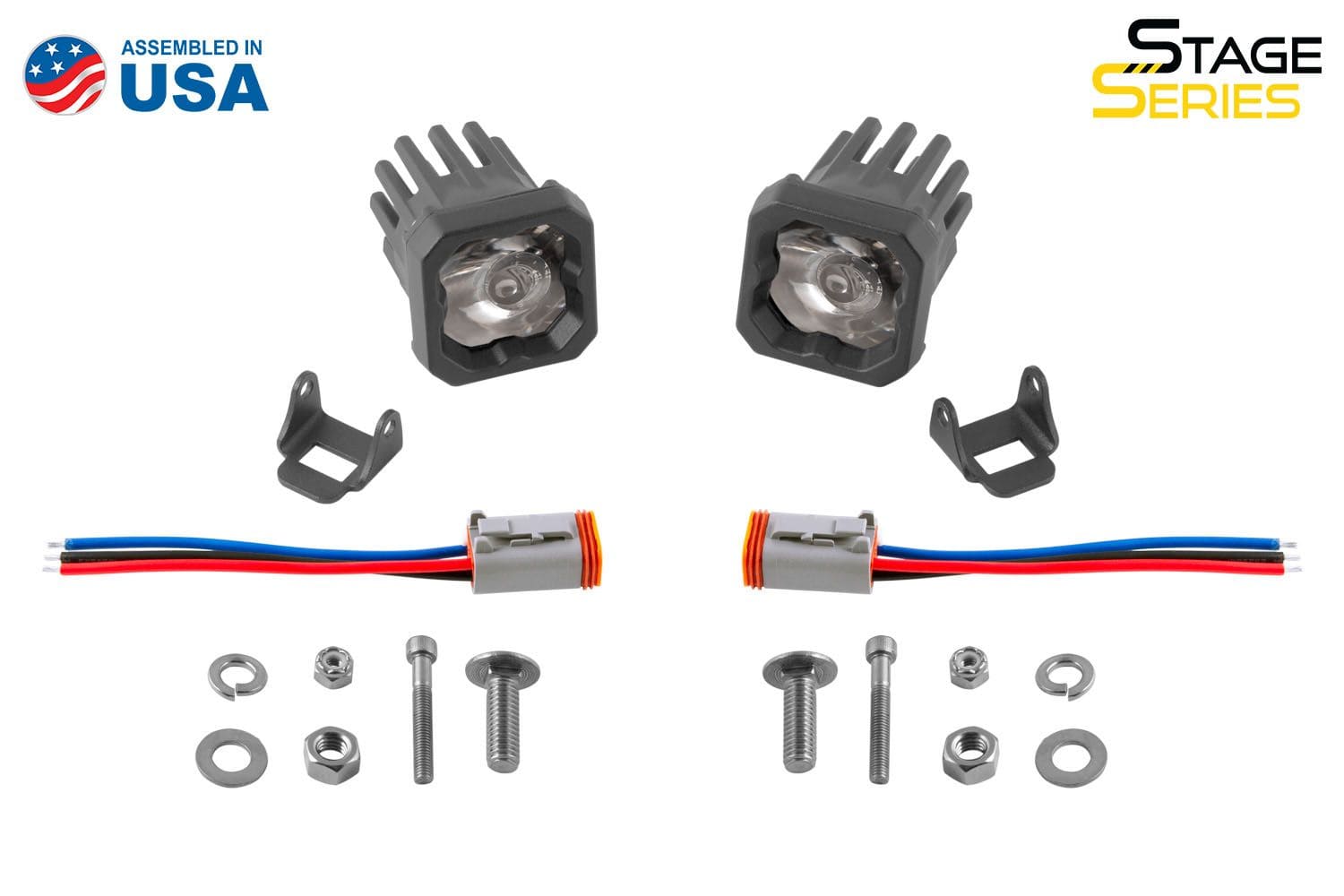 Diode Dynamics Stage Series C1 White Pro Standard LED Pod (Pair)