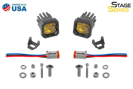 Diode Dynamics Stage Series C1 Yellow Pro Standard LED Pod (Pair)