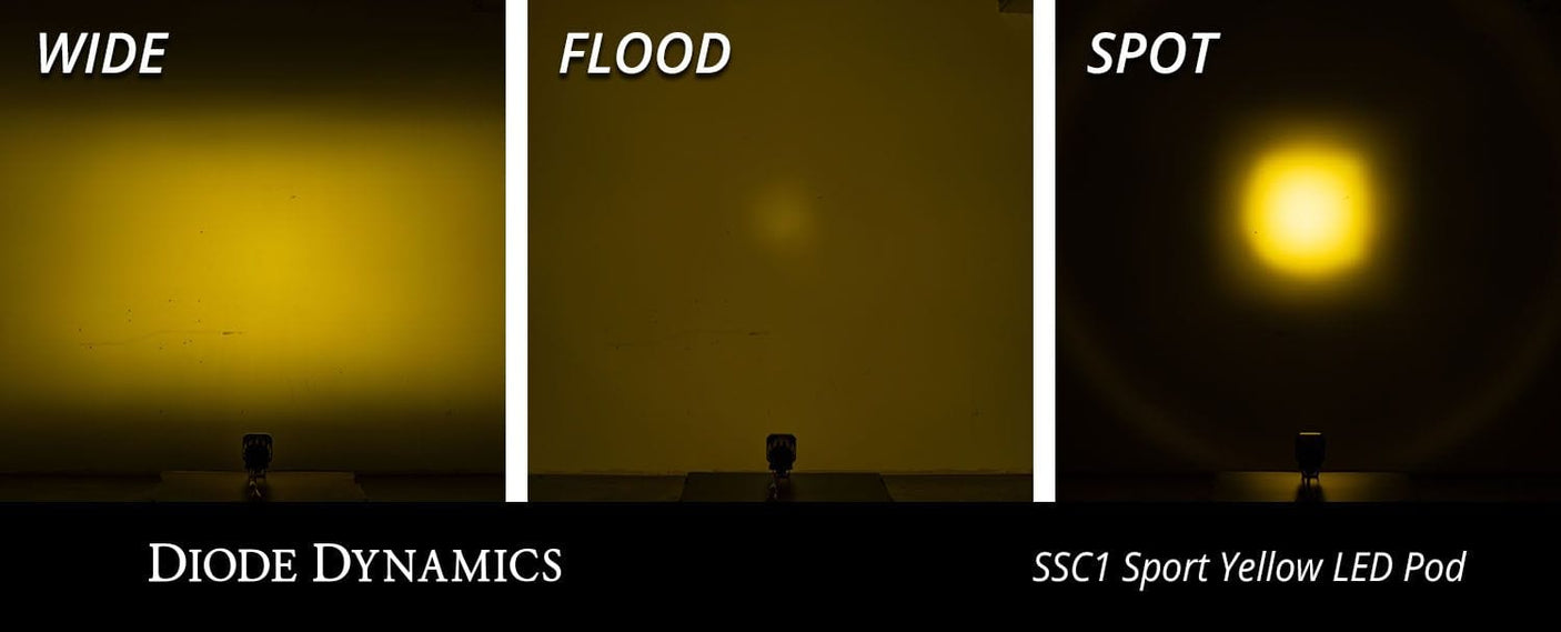 Diode Dynamics Stage Series C1 Yellow Sport Standard LED Pod (Pair)