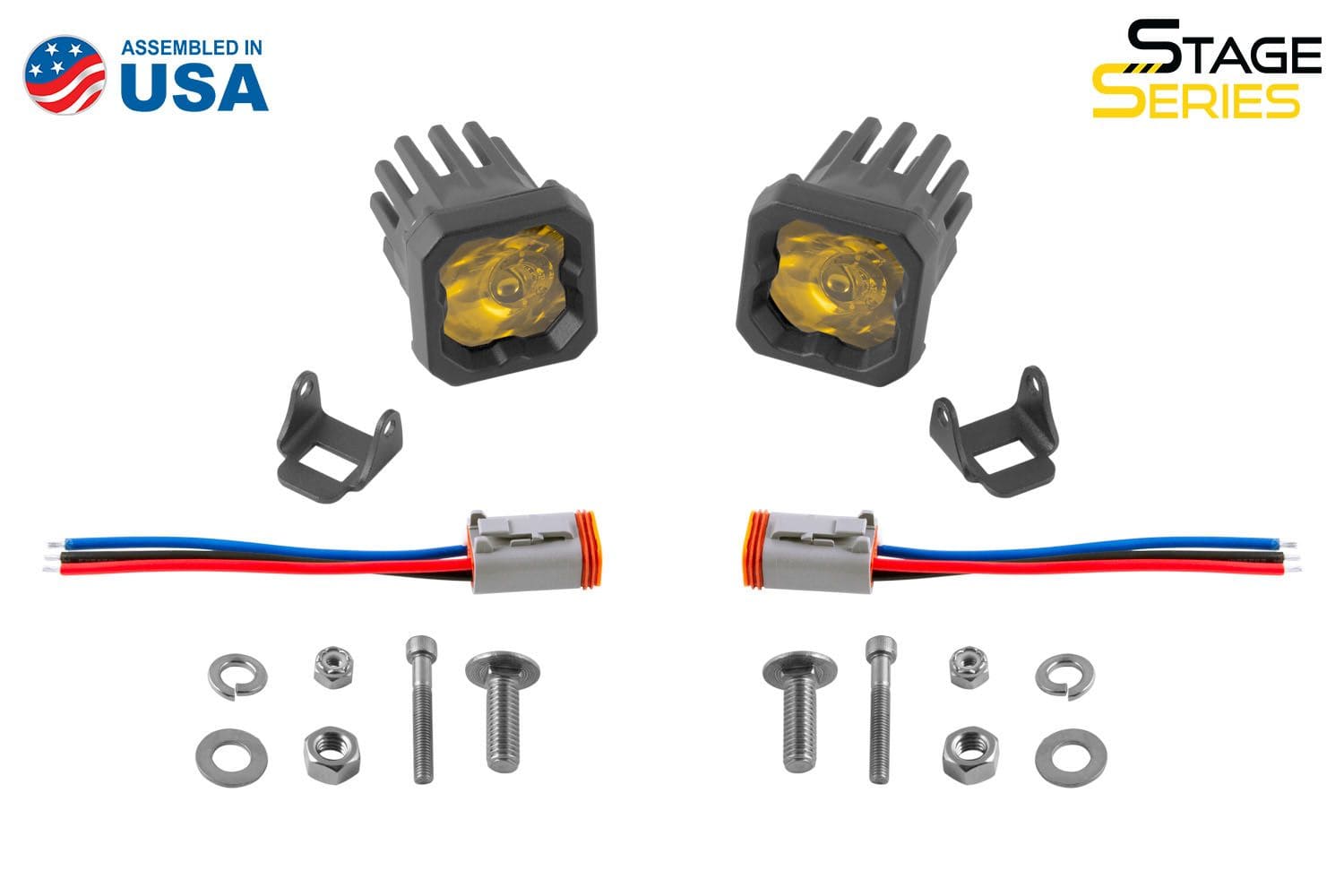 Diode Dynamics Stage Series C1 Yellow Sport Standard LED Pod (Pair)