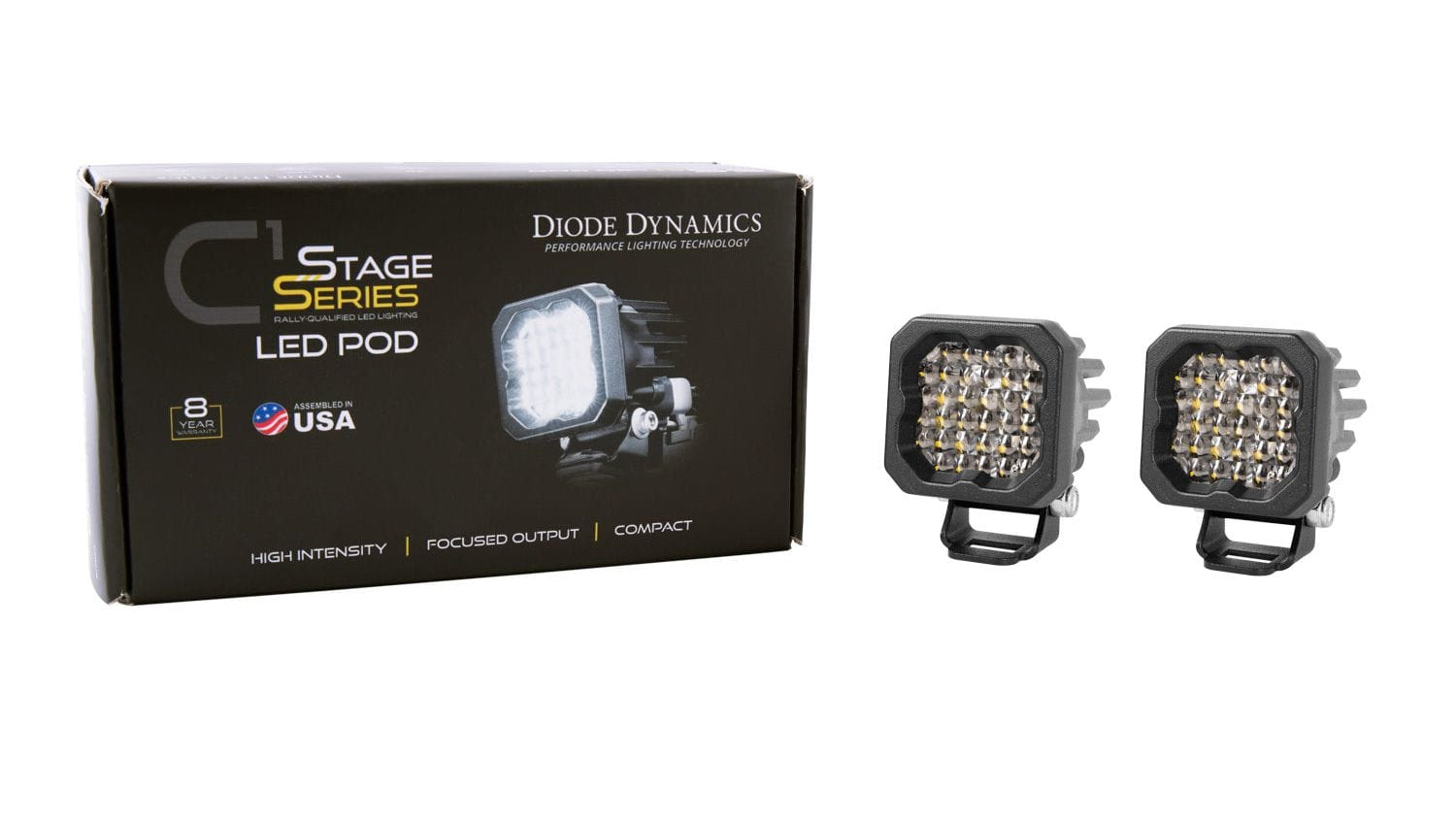 Diode Dynamics Stage Series C1R White Flood Standard LED Pod (Pair)