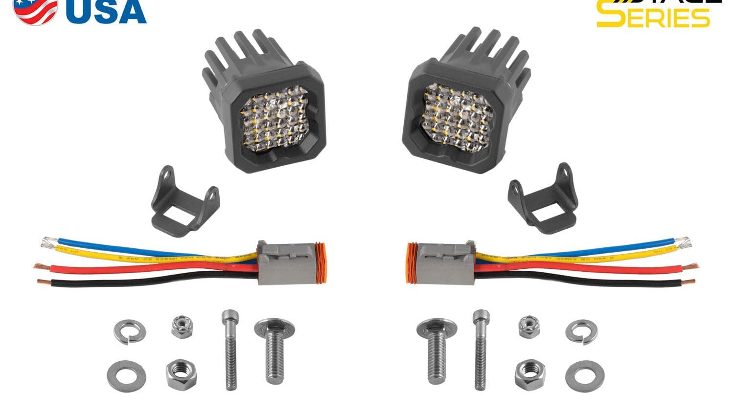 Diode Dynamics Stage Series C1R White Flood Standard LED Pod (Pair)