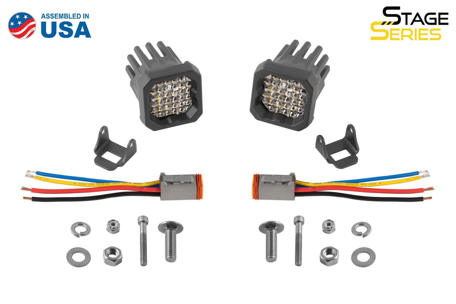 Diode Dynamics Stage Series C1R White Flood Standard LED Pod (Pair)