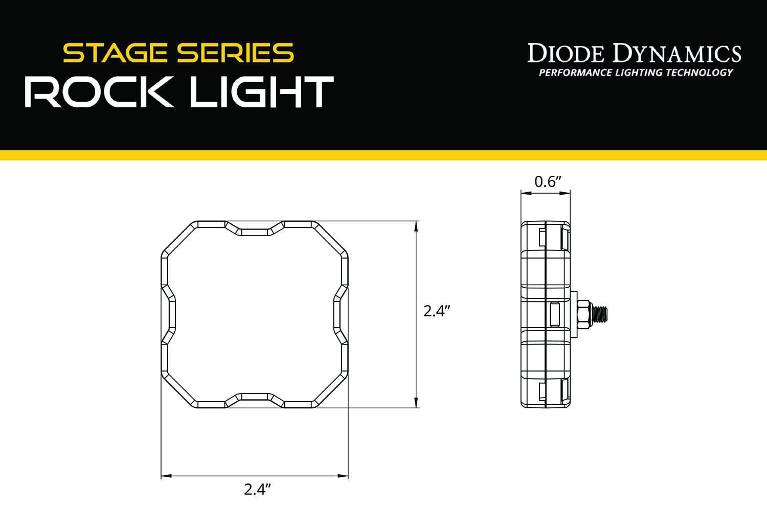 Diode Dynamics Stage Series LED Rock Light Kit For 2024 Toyota Tacoma
