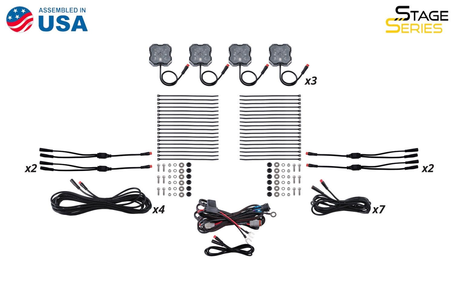 Diode Dynamics Stage Series RGBW LED Rock Light Kit (12-Pack)