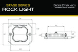 Diode Dynamics Stage Series Rock Light Flush Mount Kit (One)