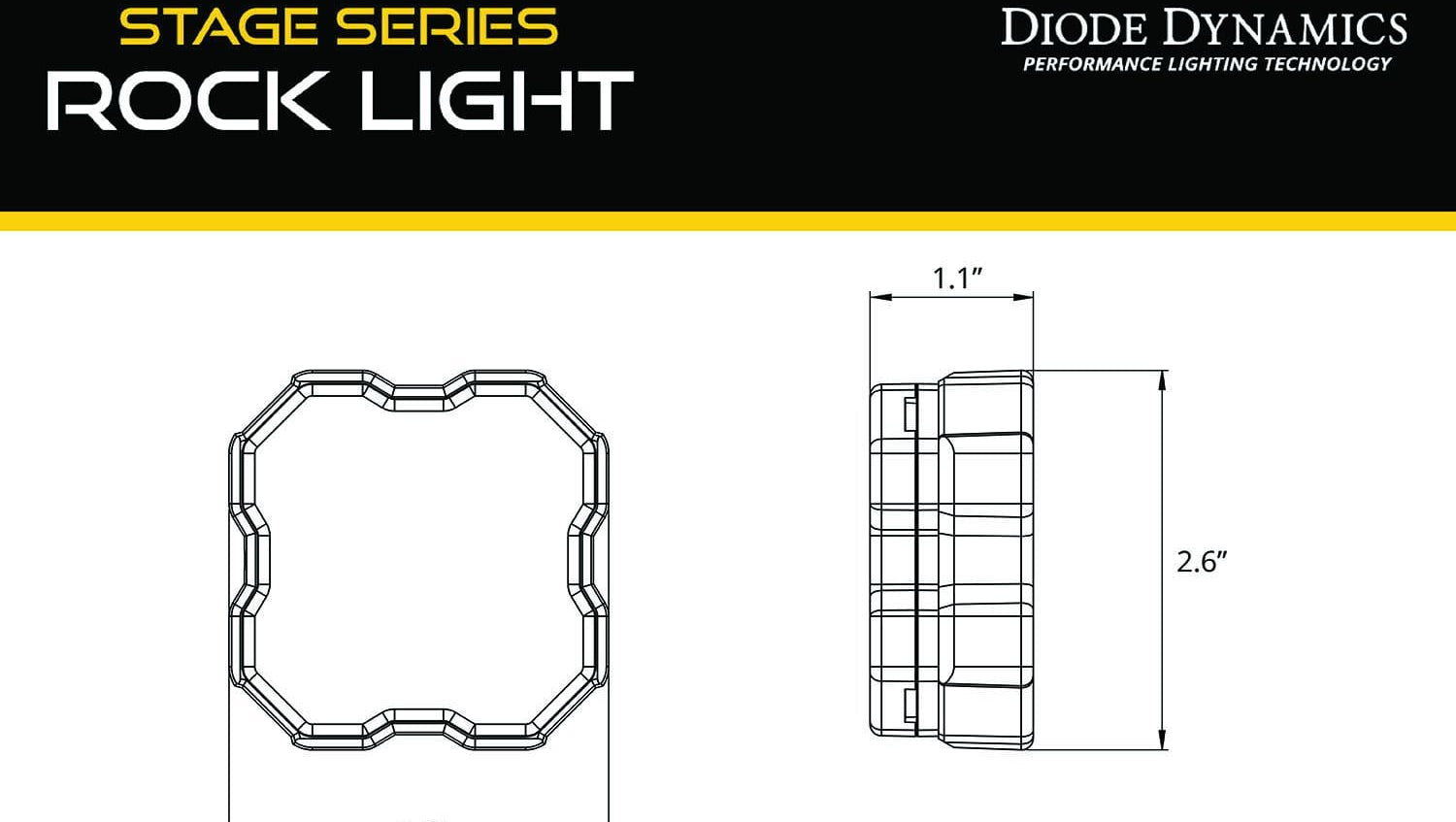 Diode Dynamics Stage Series Rock Light Magnet Mount Adapter Kit (One)