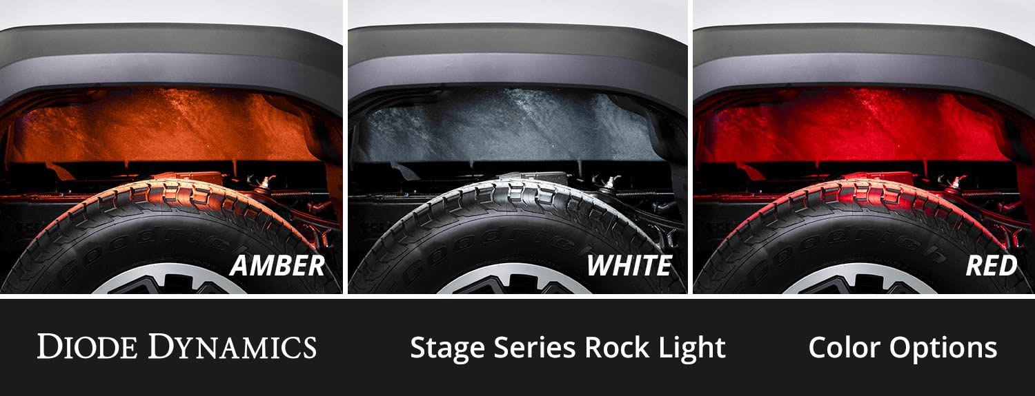 Diode Dynamics Stage Series Single-Color LED Rock Light (Add-On 2-Pack)