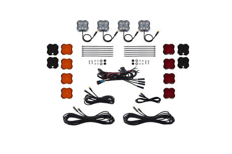 Diode Dynamics Stage Series Single-Color LED Rock Light Kit (4-Pack)