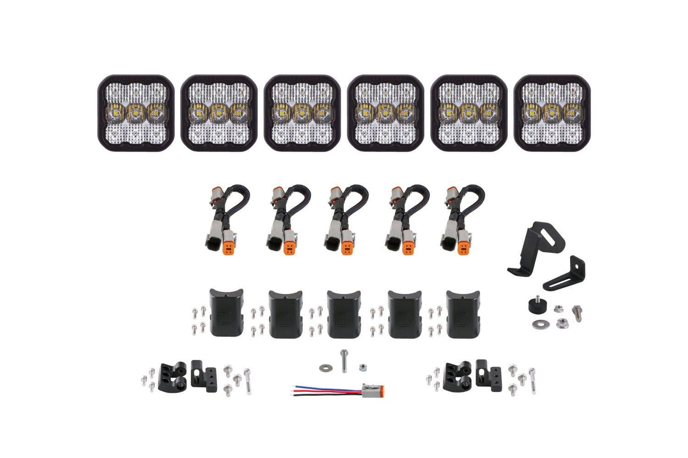 Diode Dynamics White Combo / Sport SS5 CrossLink 6-Pod LED Light Bar (One)
