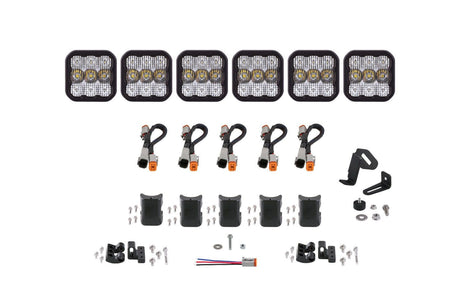 Diode Dynamics White Combo / Sport SS5 CrossLink 6-Pod LED Light Bar (One)