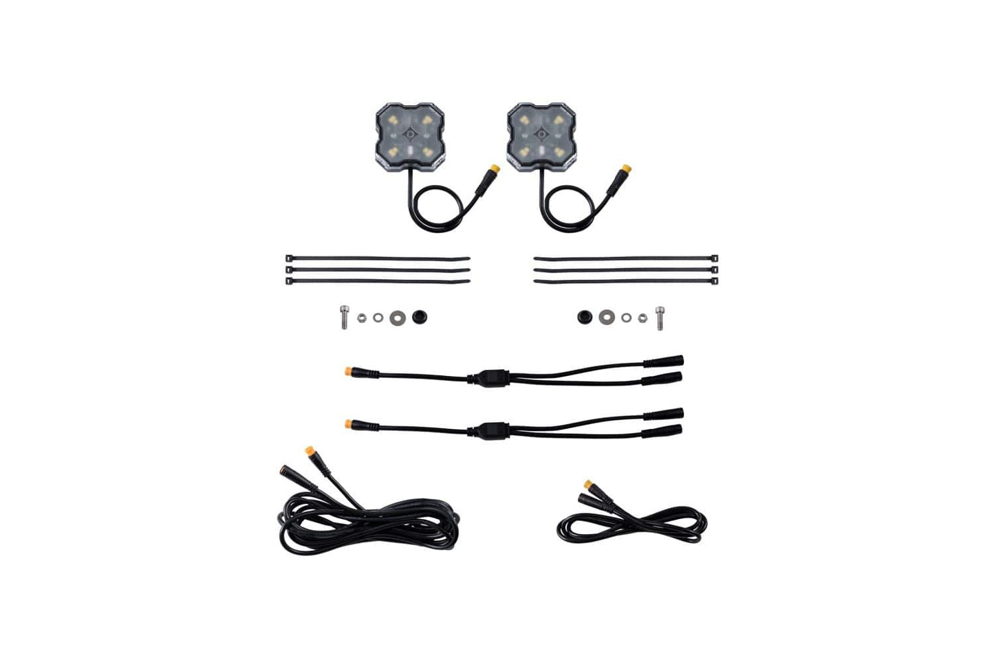 Diode Dynamics White-Diffused Stage Series Single-Color LED Rock Light (Add-On 2-Pack)