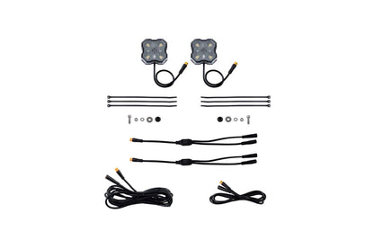 Diode Dynamics White-Diffused Stage Series Single-Color LED Rock Light (Add-On 2-Pack)