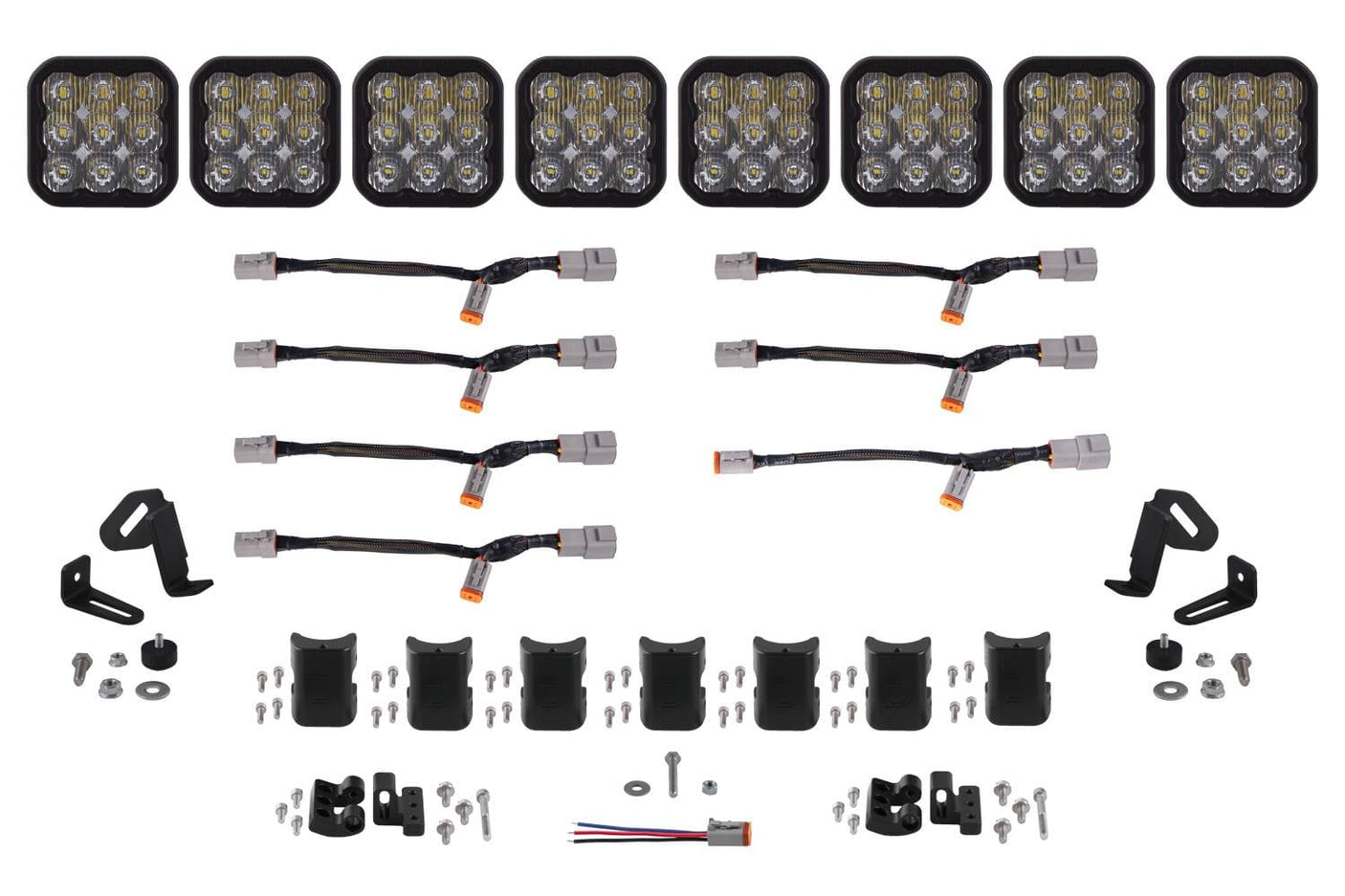 Diode Dynamics White Driving / Pro SS5 CrossLink 8-Pod LED Light Bar (One)