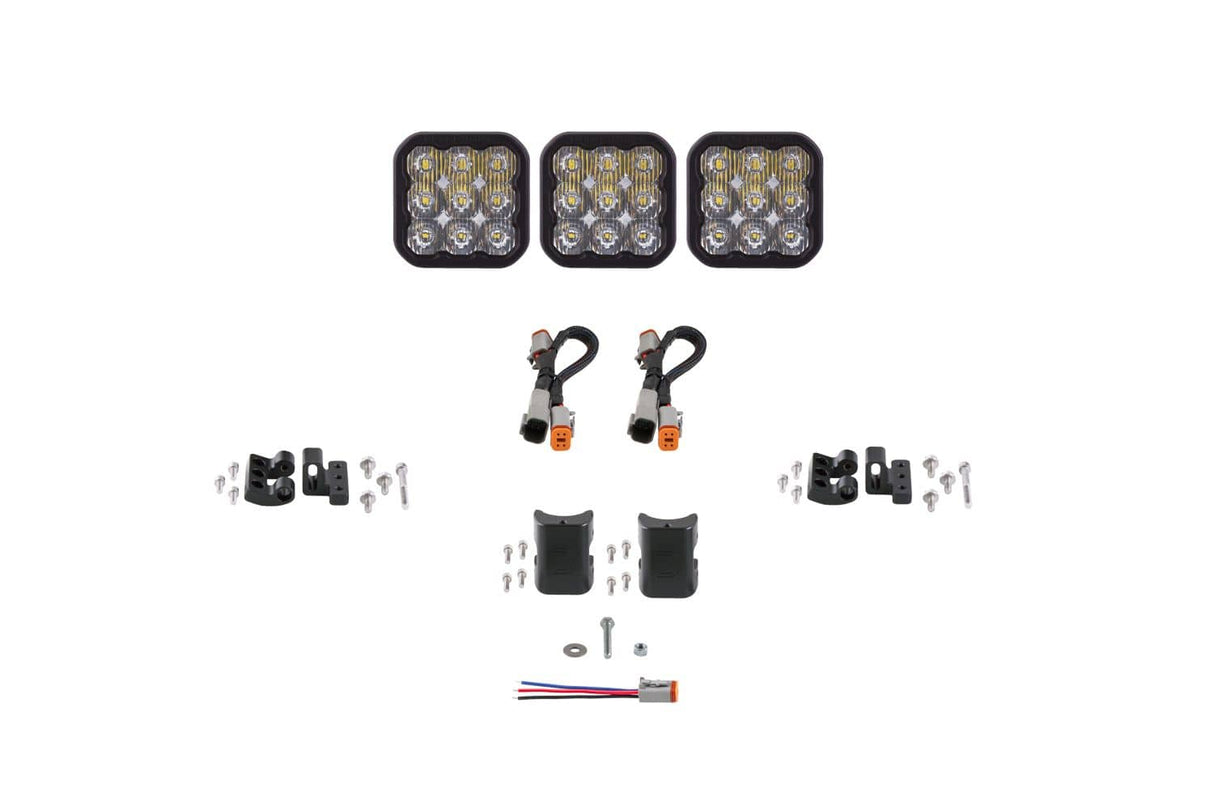 Diode Dynamics White Driving / Sport SS5 CrossLink 3-Pod LED Light Bar (One)