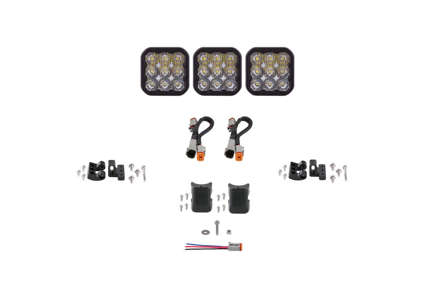 Diode Dynamics White Driving / Sport SS5 CrossLink 3-Pod LED Light Bar (One)