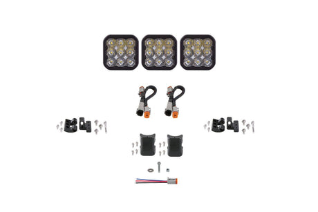 Diode Dynamics White Driving / Sport SS5 CrossLink 3-Pod LED Light Bar (One)