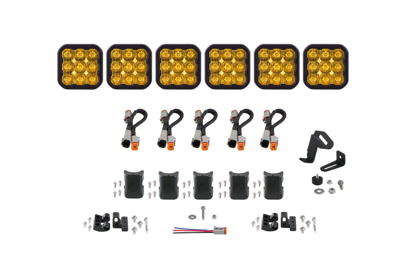 Diode Dynamics White Driving / Sport SS5 CrossLink 6-Pod LED Light Bar (One)