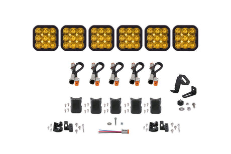 Diode Dynamics White Driving / Sport SS5 CrossLink 6-Pod LED Light Bar (One)
