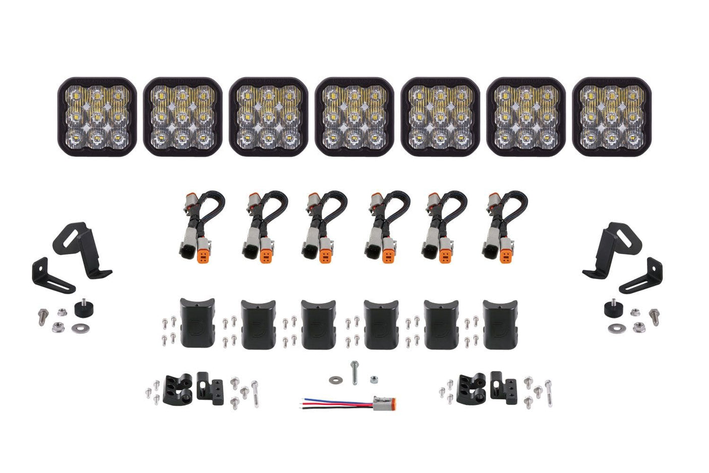 Diode Dynamics White Driving / Sport SS5 CrossLink 7-Pod LED Light Bar (One)