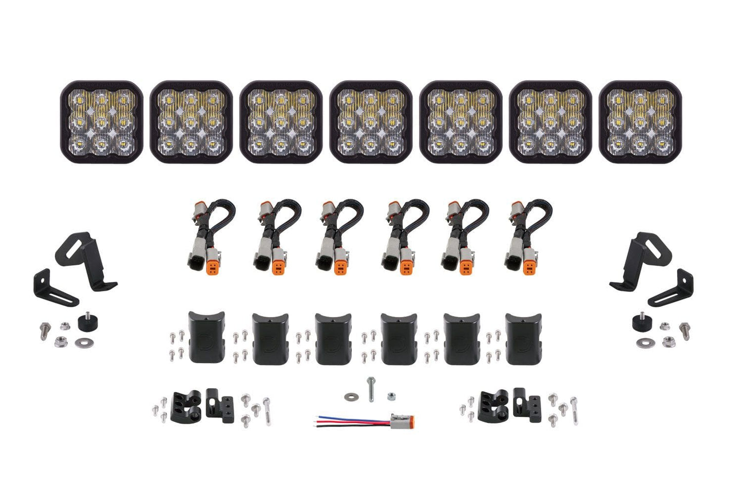 Diode Dynamics White Driving / Sport SS5 CrossLink 7-Pod LED Light Bar (One)