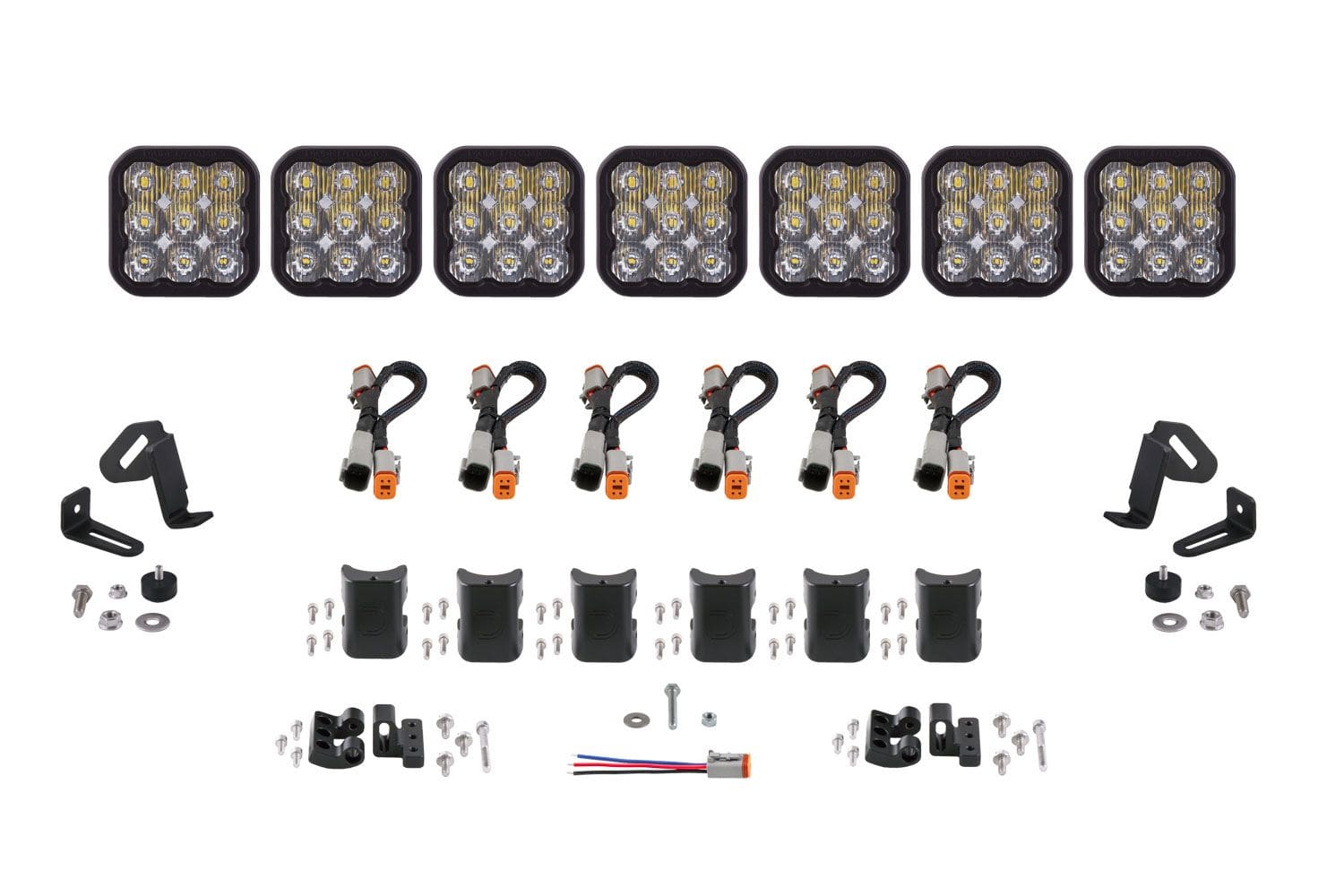 Diode Dynamics White Driving / Sport SS5 CrossLink 7-Pod LED Light Bar (One)
