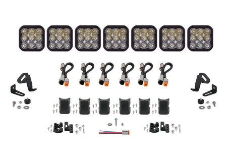 Diode Dynamics White Driving / Sport SS5 CrossLink 7-Pod LED Light Bar (One)