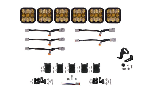 Diode Dynamics Yellow Combo / Pro SS5 CrossLink 6-Pod LED Light Bar (One)