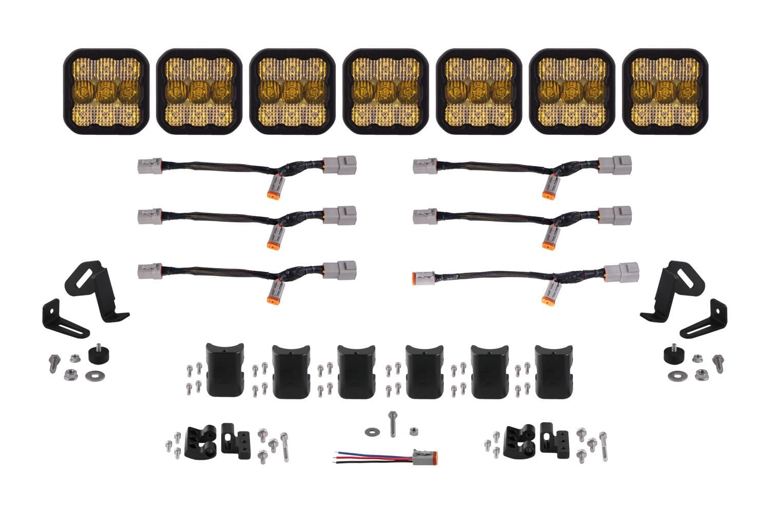 Diode Dynamics Yellow Combo / Pro SS5 CrossLink 7-Pod LED Light Bar (One)