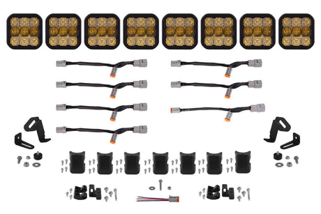 Diode Dynamics Yellow Combo / Pro SS5 CrossLink 8-Pod LED Light Bar (One)